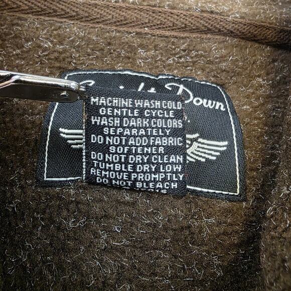 Straight Down Vest Womens XL Brown Fleece Shinnecock Golf 1891 Full Zip Pockets - Picture 16 of 16